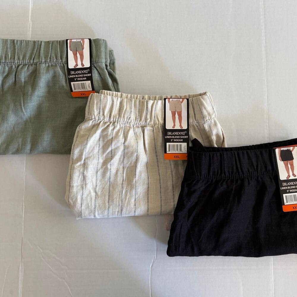 BLANKNYC Women’s Linen Blend Shorts 3-pairs